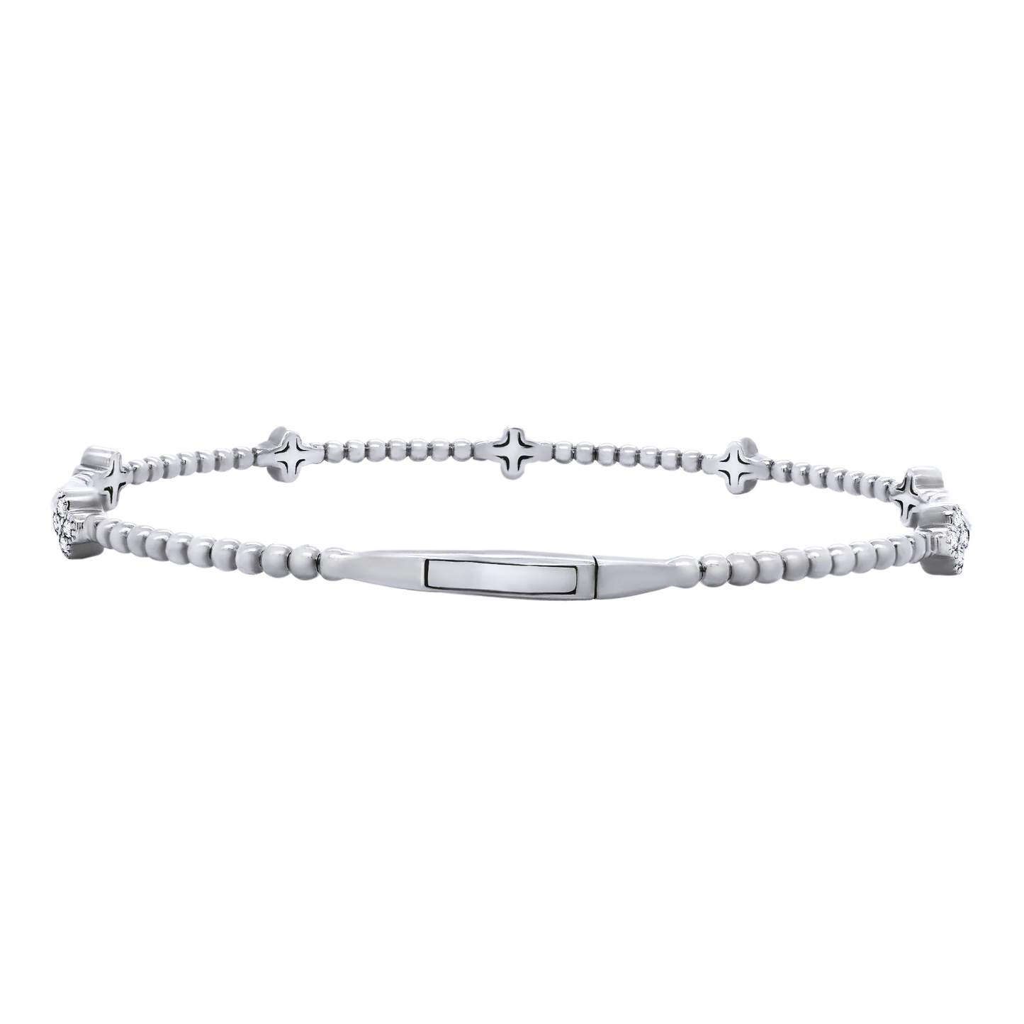 Classic Ball Setting Flex Bangle – 14K Gold Lab-Grown Diamond Bracelet