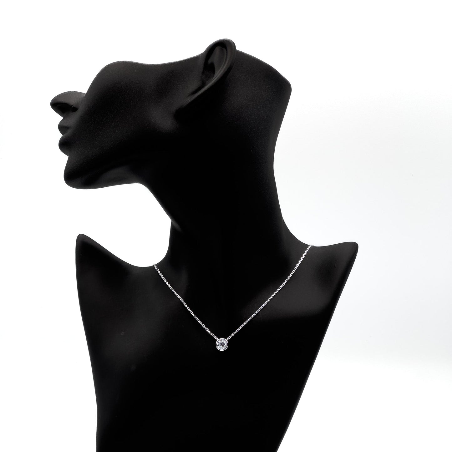 14k Gold Solitaire Lab-Grown Diamond by the Yard Necklace