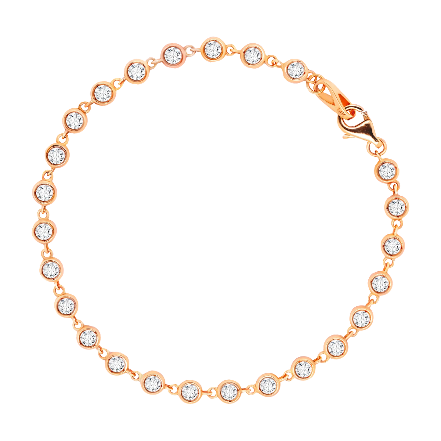 All the Way – Lab-Grown Diamond by the Yard Bracelet in 14K Gold