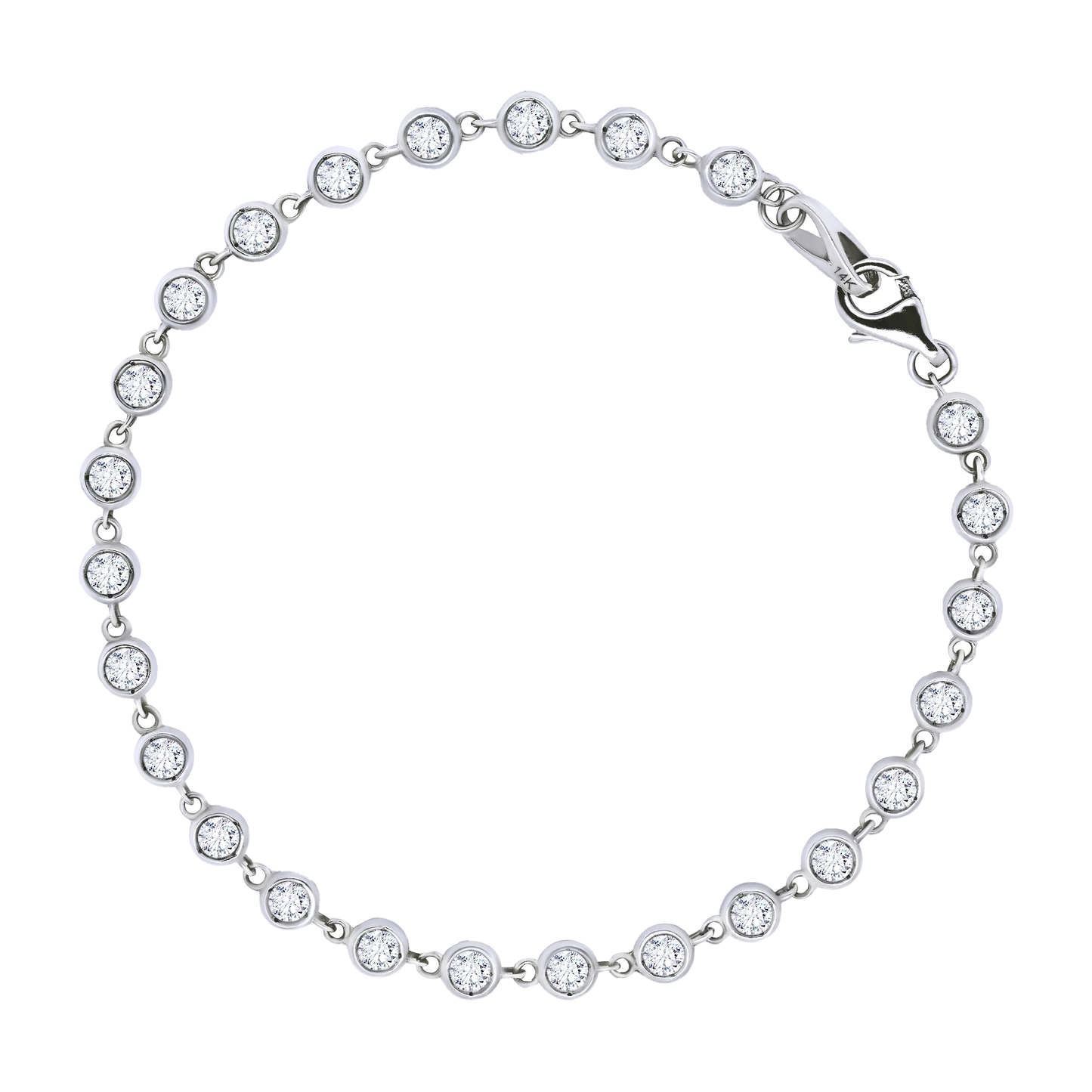 All the Way – Lab-Grown Diamond by the Yard Bracelet in 14K Gold