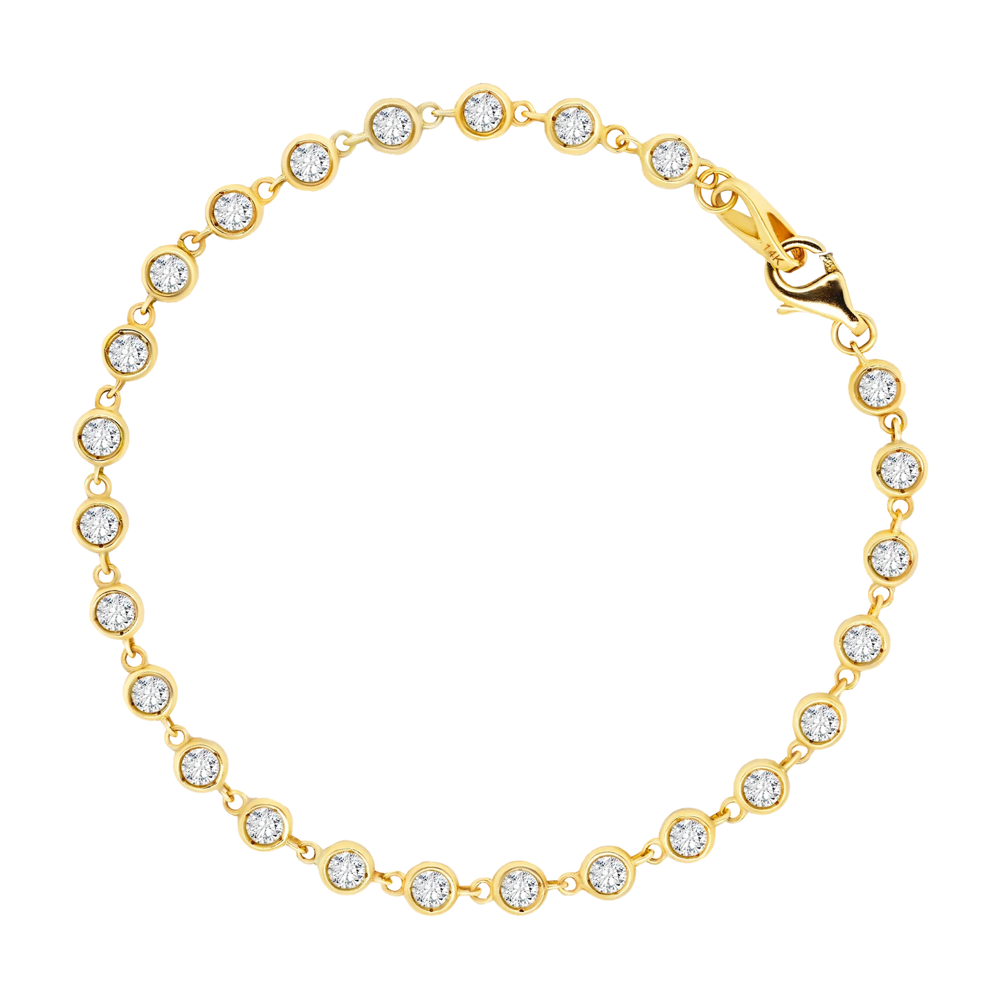 All the Way – Lab-Grown Diamond by the Yard Bracelet in 14K Gold