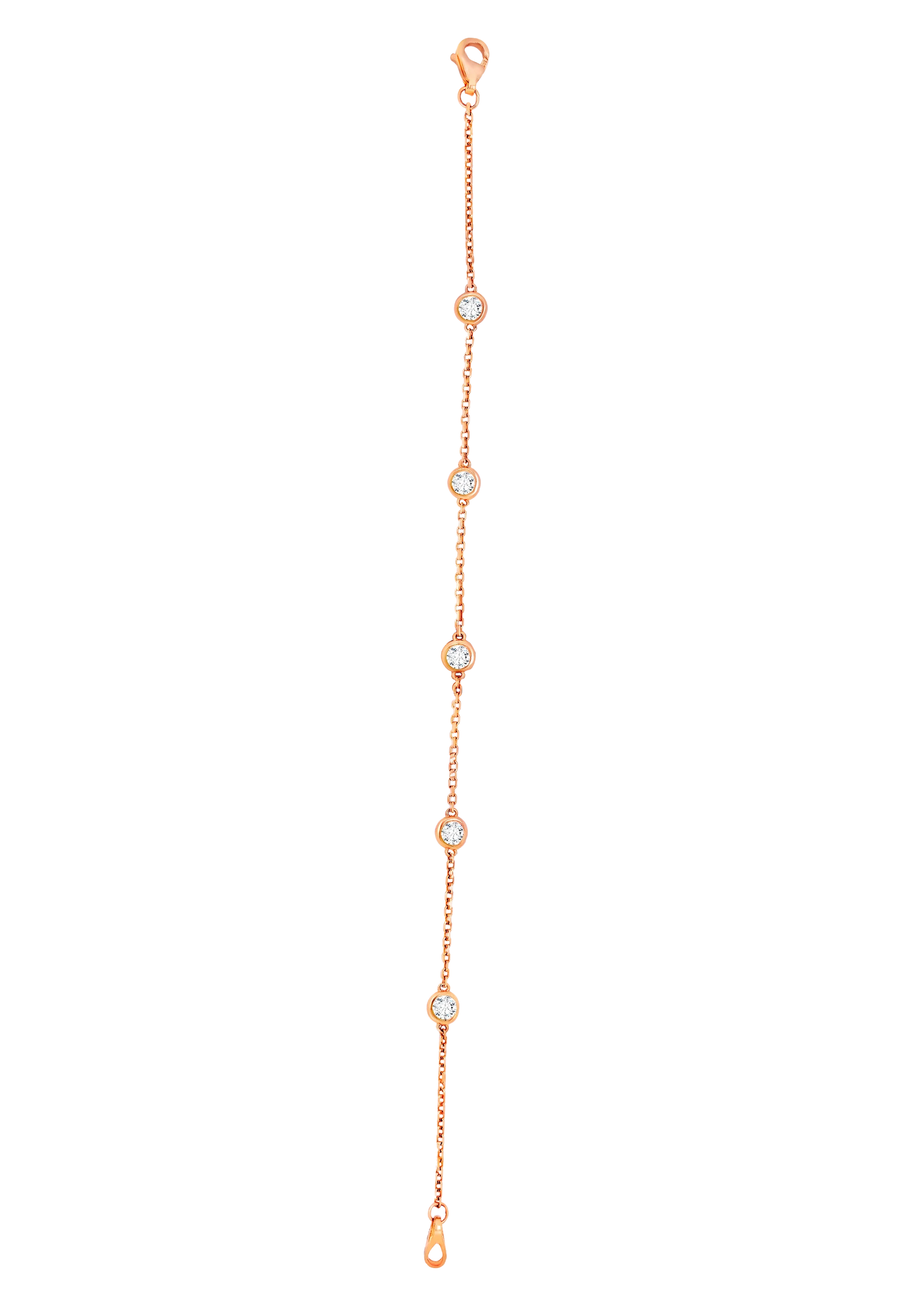 Standard Stationed – Lab-Grown Diamond by the Yard Bracelet in 14K Gold