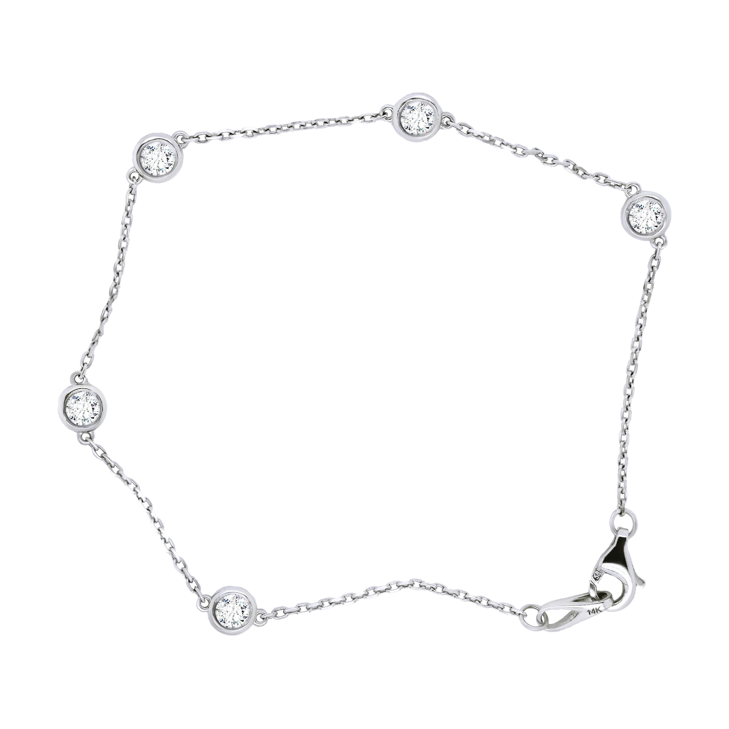 Standard Stationed – Lab-Grown Diamond by the Yard Bracelet in 14K Gold