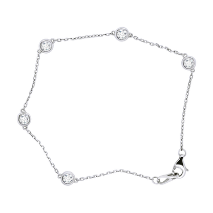 Standard Stationed – Lab-Grown Diamond by the Yard Bracelet in 14K Gold