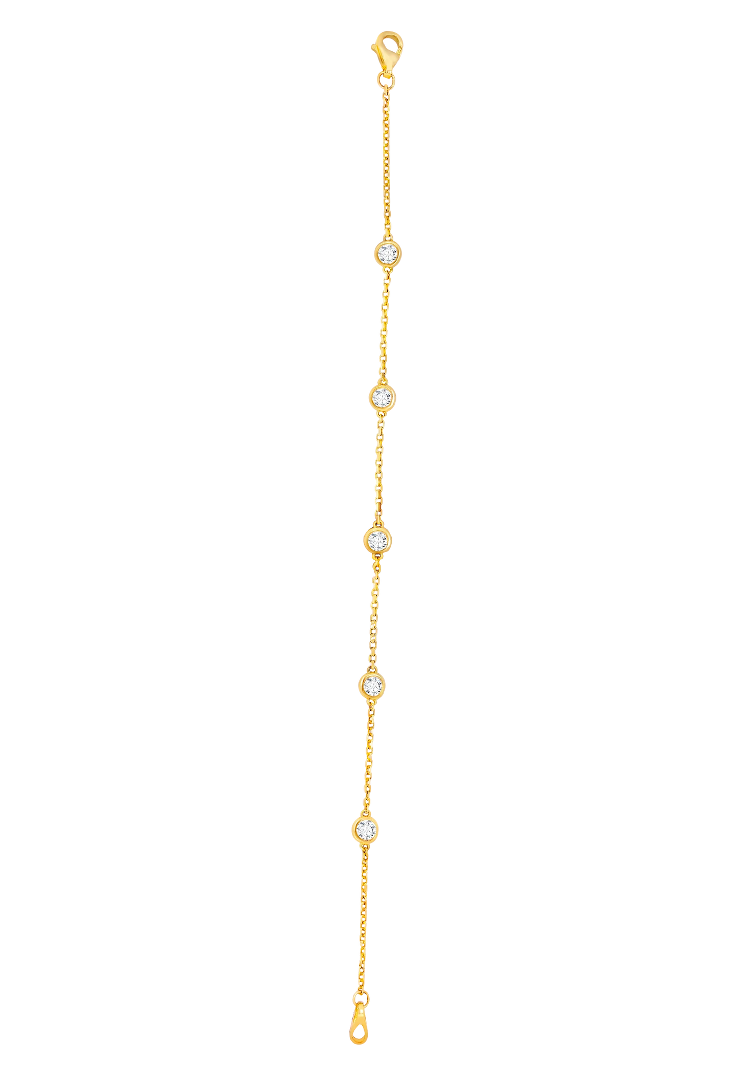 Standard Stationed – Lab-Grown Diamond by the Yard Bracelet in 14K Gold