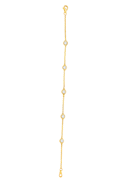 Standard Stationed – Lab-Grown Diamond by the Yard Bracelet in 14K Gold