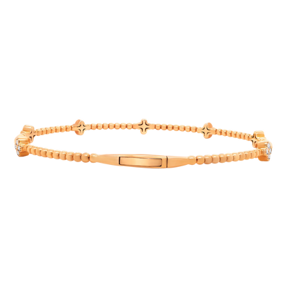 Classic Ball Setting Flex Bangle – 14K Gold Lab-Grown Diamond Bracelet