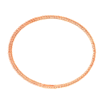 Layered Ball Setting Flex Bangle – 14K Gold Lab-Grown Diamond Bracelet