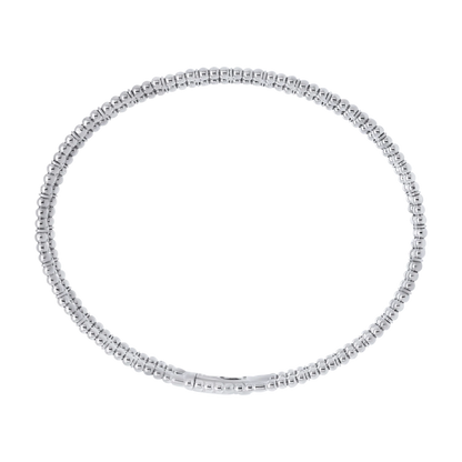 Layered Ball Setting Flex Bangle – 14K Gold Lab-Grown Diamond Bracelet