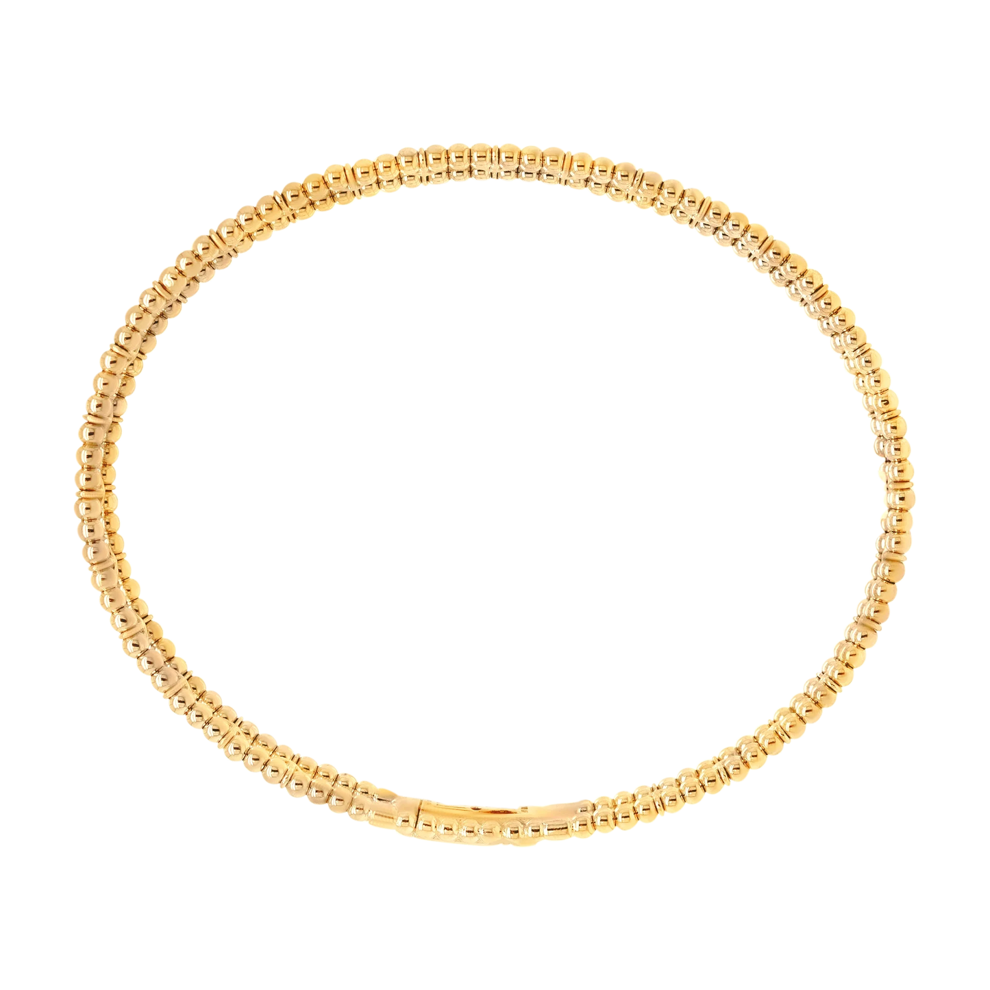 Layered Ball Setting Flex Bangle – 14K Gold Lab-Grown Diamond Bracelet
