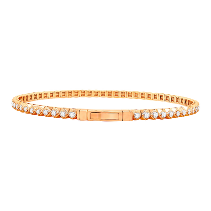 Full Setting Flex Bangle – 14K Gold Lab-Grown Diamond Bracelet
