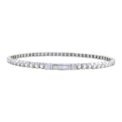 Full Setting Flex Bangle – 14K Gold Lab-Grown Diamond Bracelet