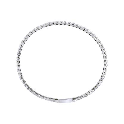 Full Setting Flex Bangle – 14K Gold Lab-Grown Diamond Bracelet