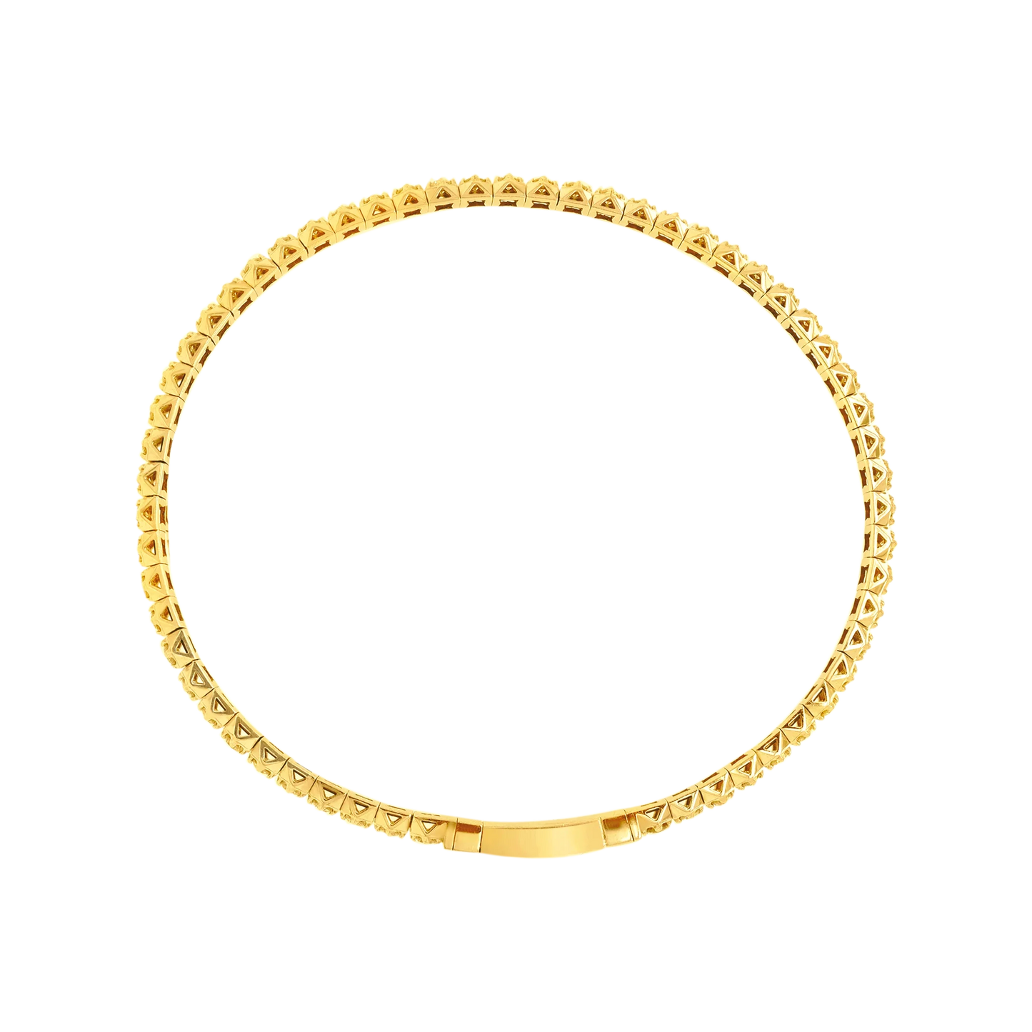 Full Setting Flex Bangle – 14K Gold Lab-Grown Diamond Bracelet