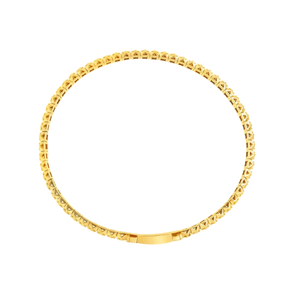 Full Setting Flex Bangle – 14K Gold Lab-Grown Diamond Bracelet