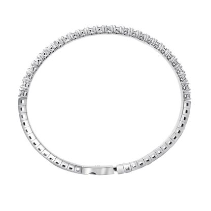 Half Setting Flex Bangle – 14K Gold Lab-Grown Diamond Bracelet