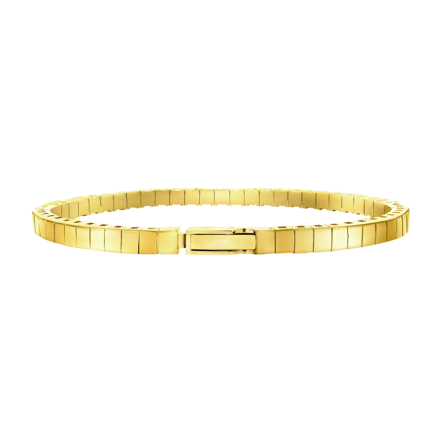 Half Setting Flex Bangle – 14K Gold Lab-Grown Diamond Bracelet