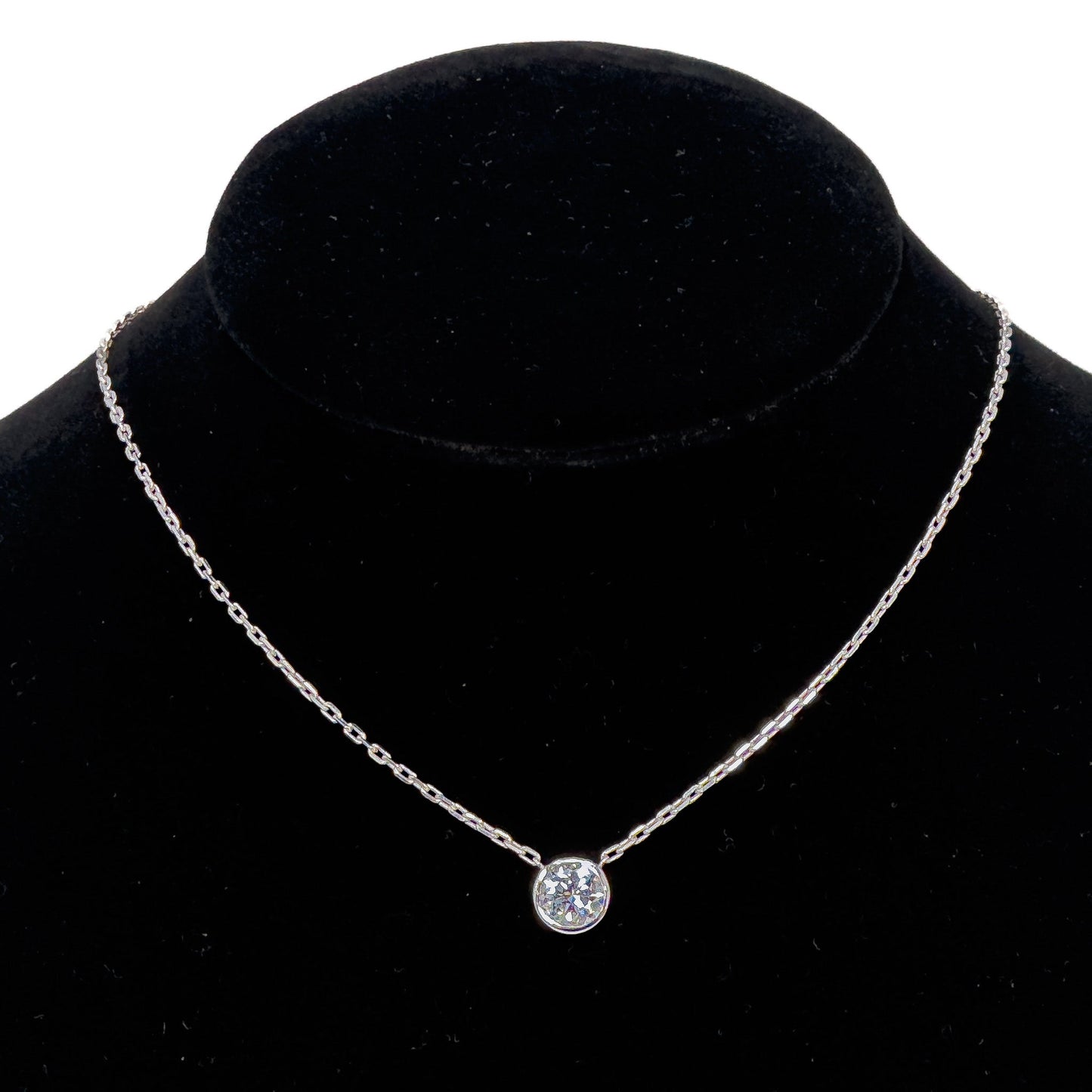 14k Gold Solitaire Lab-Grown Diamond by the Yard Necklace