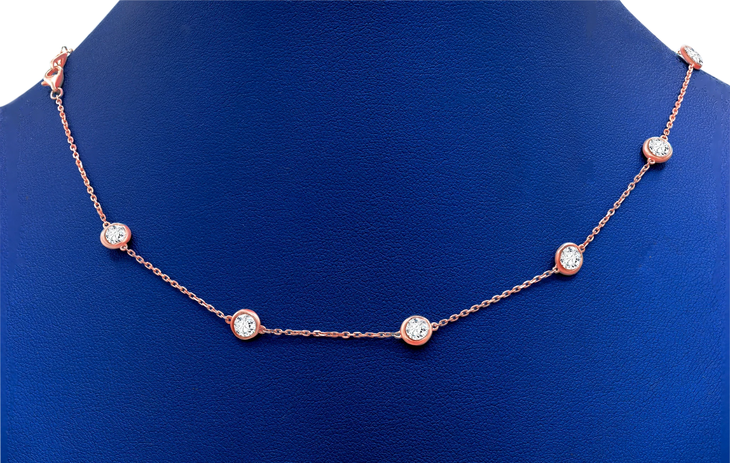 14k Gold Standard Stationed Lab-Grown Diamond by the Yard Necklace