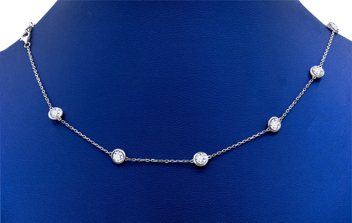 14k Gold Standard Stationed Lab-Grown Diamond by the Yard Necklace