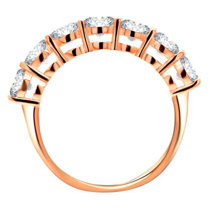 7-Stone Shared Prong Half Eternity Lab-Grown Diamond Ring