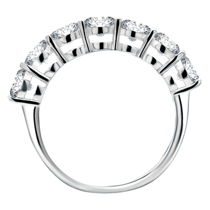 7-Stone Shared Prong Half Eternity Lab-Grown Diamond Ring