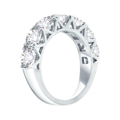 7-Stone 4-Prong Half Eternity Lab-Grown Diamond Ring – 14k Gold