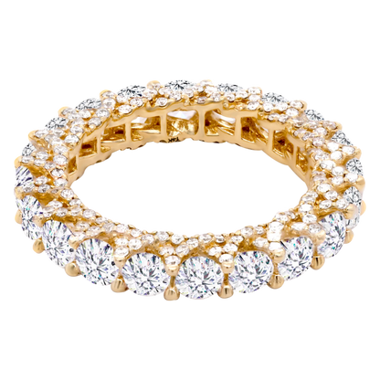 14k Gold Double Row Lab-Grown Diamond Full Eternity Band