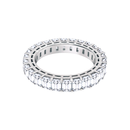 14k Gold Emerald-Cut Lab Diamond Eternity Band