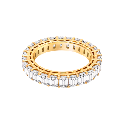 14k Gold Emerald-Cut Lab Diamond Eternity Band