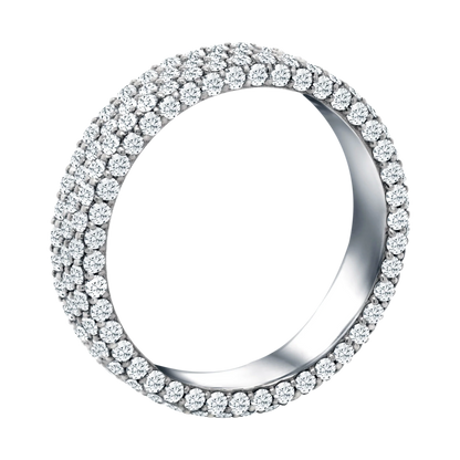 14k Gold Triple Row Lab-Grown Diamond Eternity Band